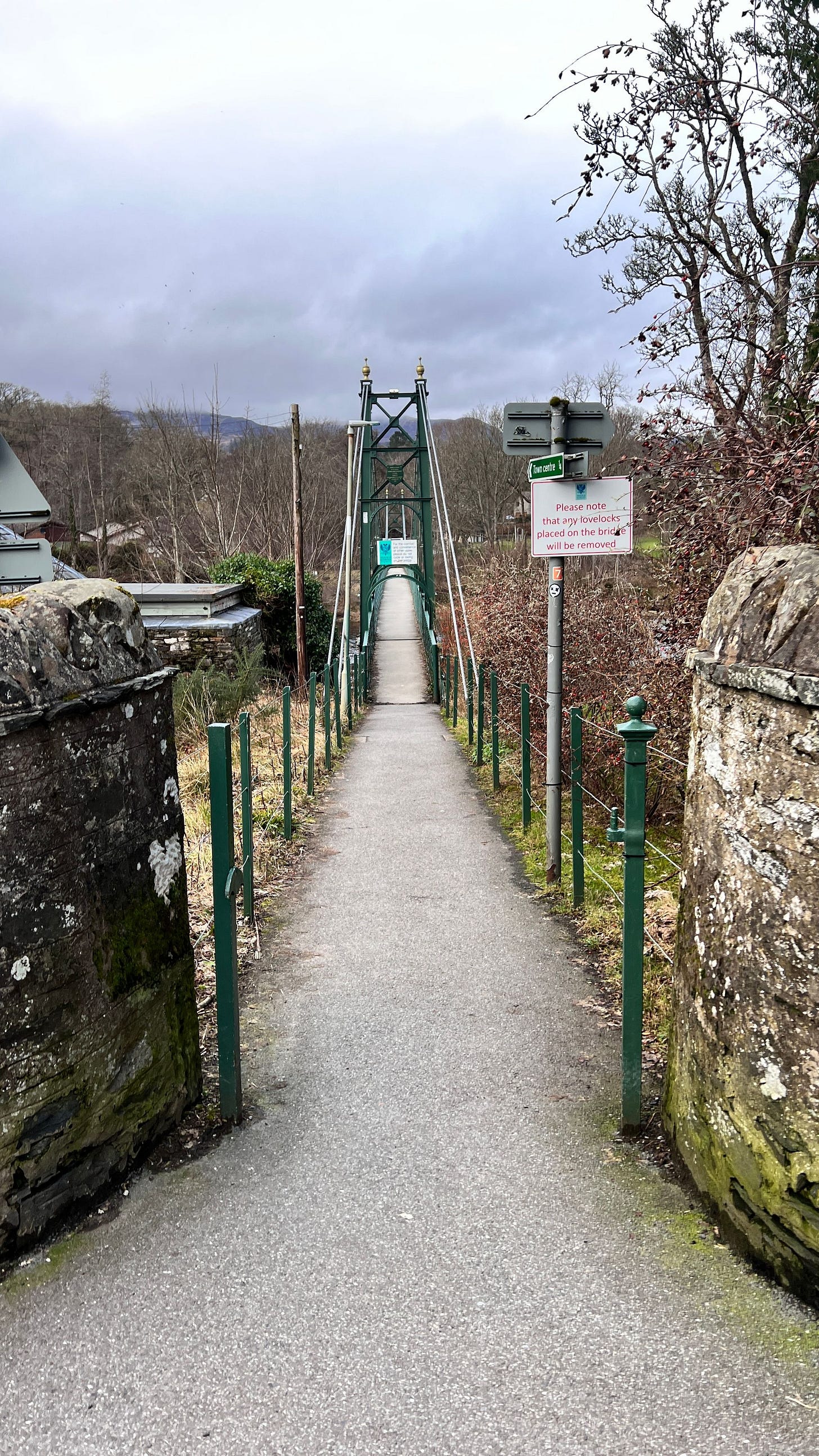 About the go over the thin (and wobbly) bridge… don’t leave any lovelocks, I wonder why!