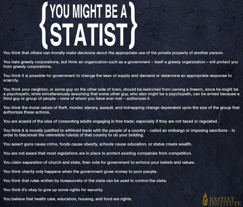 You Might be a Statist if… | Brian Gallimore's Blog