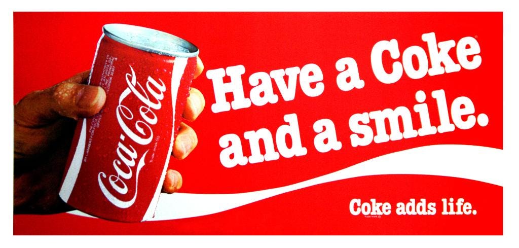 Coca-Cola on X: "Have a Coke and a smile. 😉😊 #NationalSmileDay  https://t.co/9hULVCVClS" / X