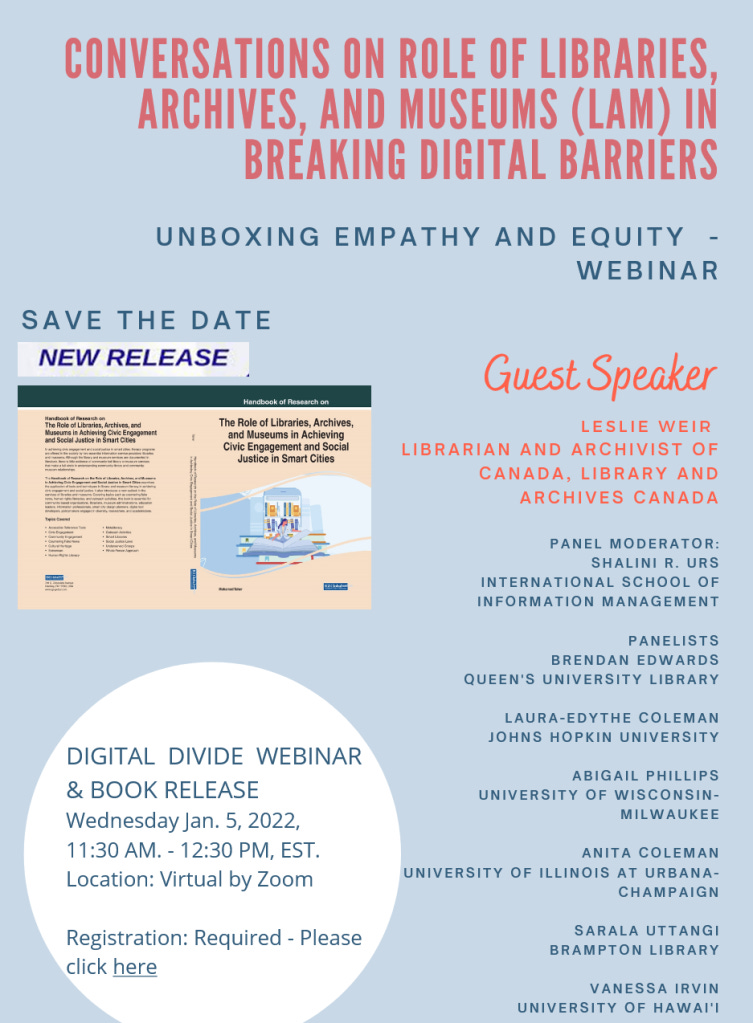 Digital Divide webinar flyer and registration link