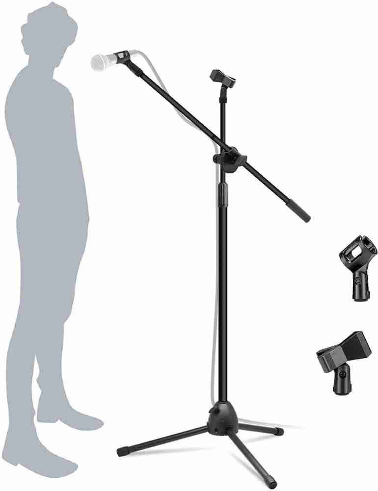 Corslet Adjustable Dual Microphone stand Mic stand Holder Studio Mic Stand  Singing Stand for Karaoke Singing, Speech, Wedding, Stage and Studio ...