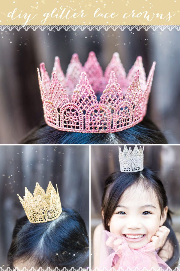 Glitter Lace Crowns