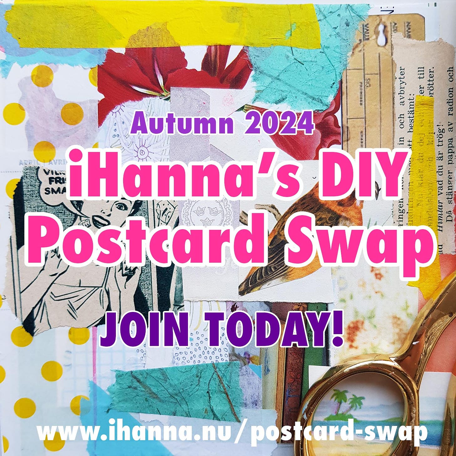 Sign up for iHannas DIY Postcard Swap today