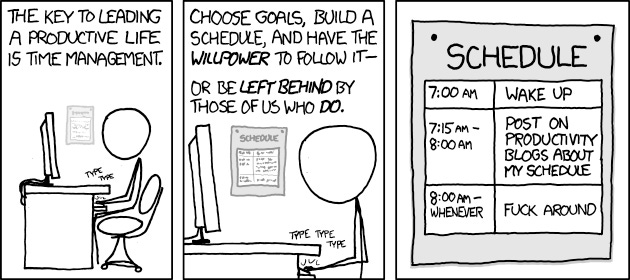 XKCD comic about Time Management