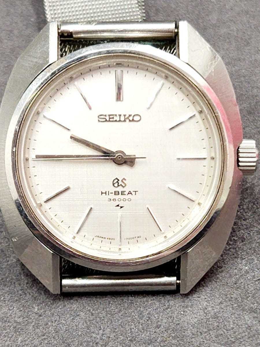 GRAND SEIKO Grand Seiko 4520-7000 HI-BEAT high beat 36000 GS medallion hand winding 25 stone men's watch face only