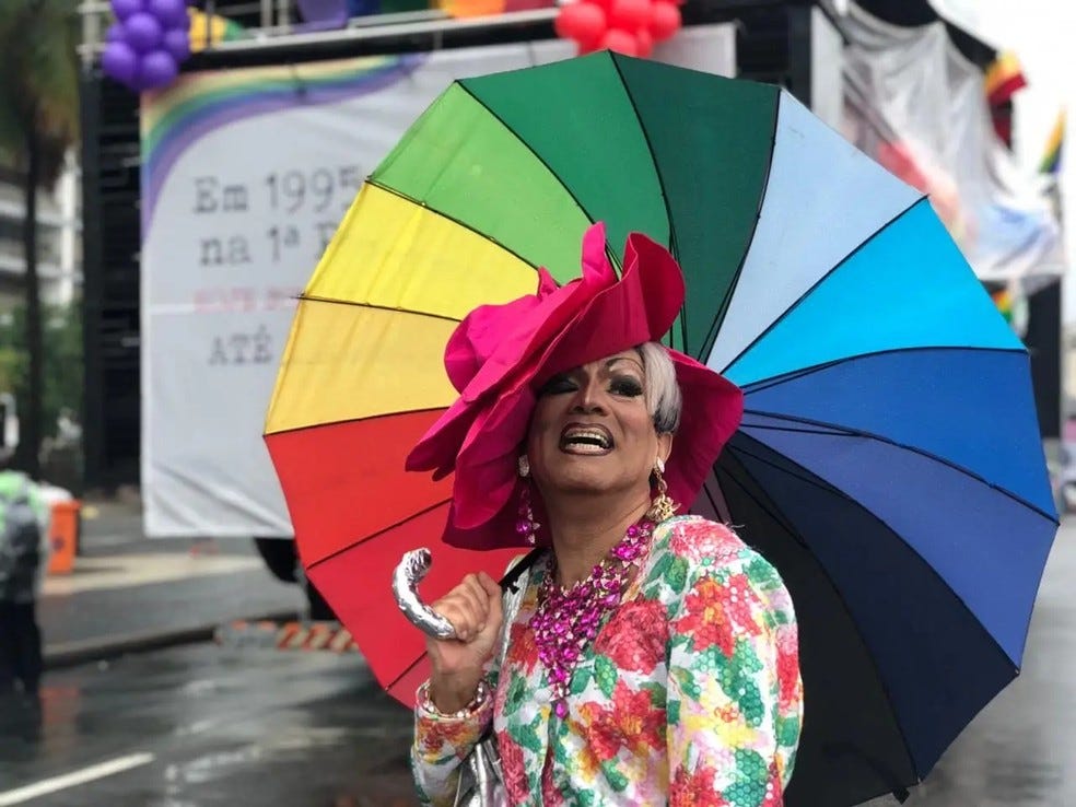 Lorna Washington foi um ícone da cultura drag e transformista — Foto: Divulgação
