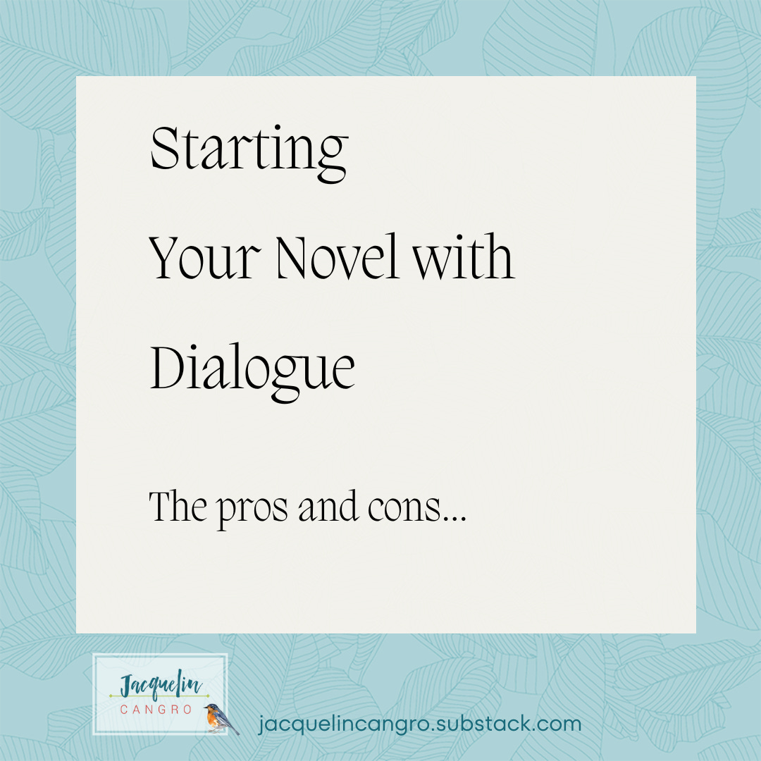 Starting Your Novel with Dialogue