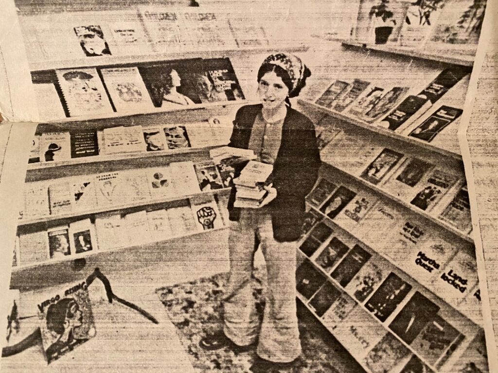 Barbara in her bookstore