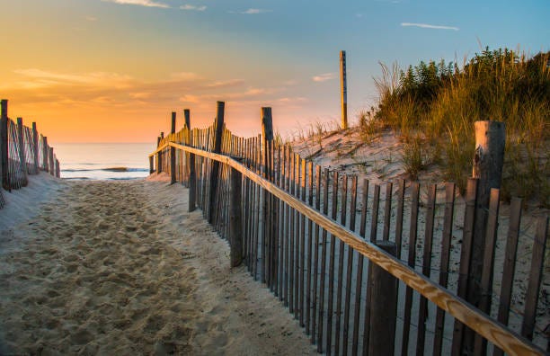 Morning Arrives At The Beach On Long Beach Island Nj Stock Photo - Download  Image Now - iStock