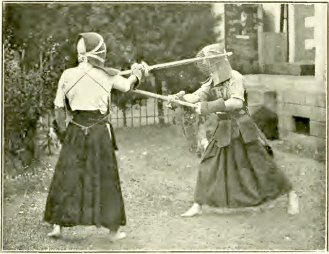 Kendoka sparring