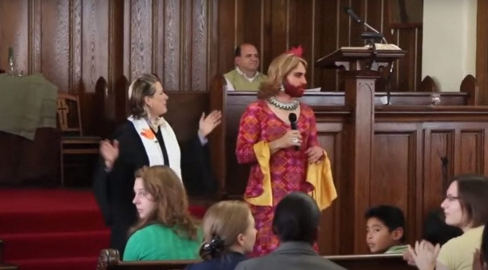 Drag Queens Defile Pulpit, Lead Congregation in Famous Gospel Worship Song