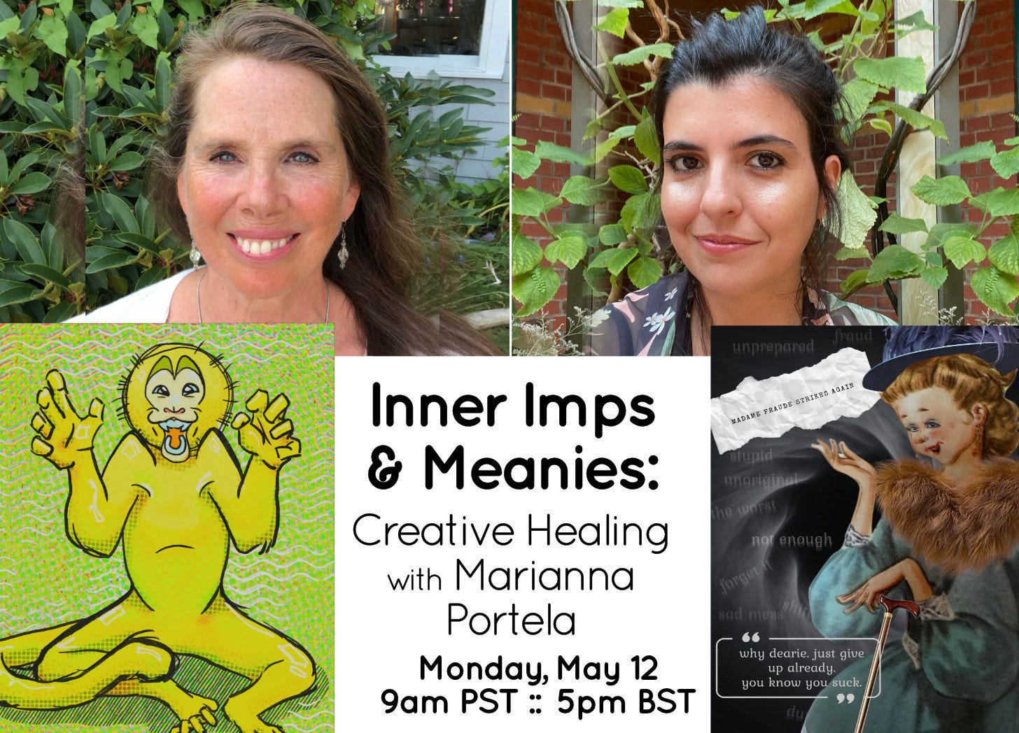 Inner Imps & Meanies: Creative Healing with Marianna Portela - images of presenters and their inner parts