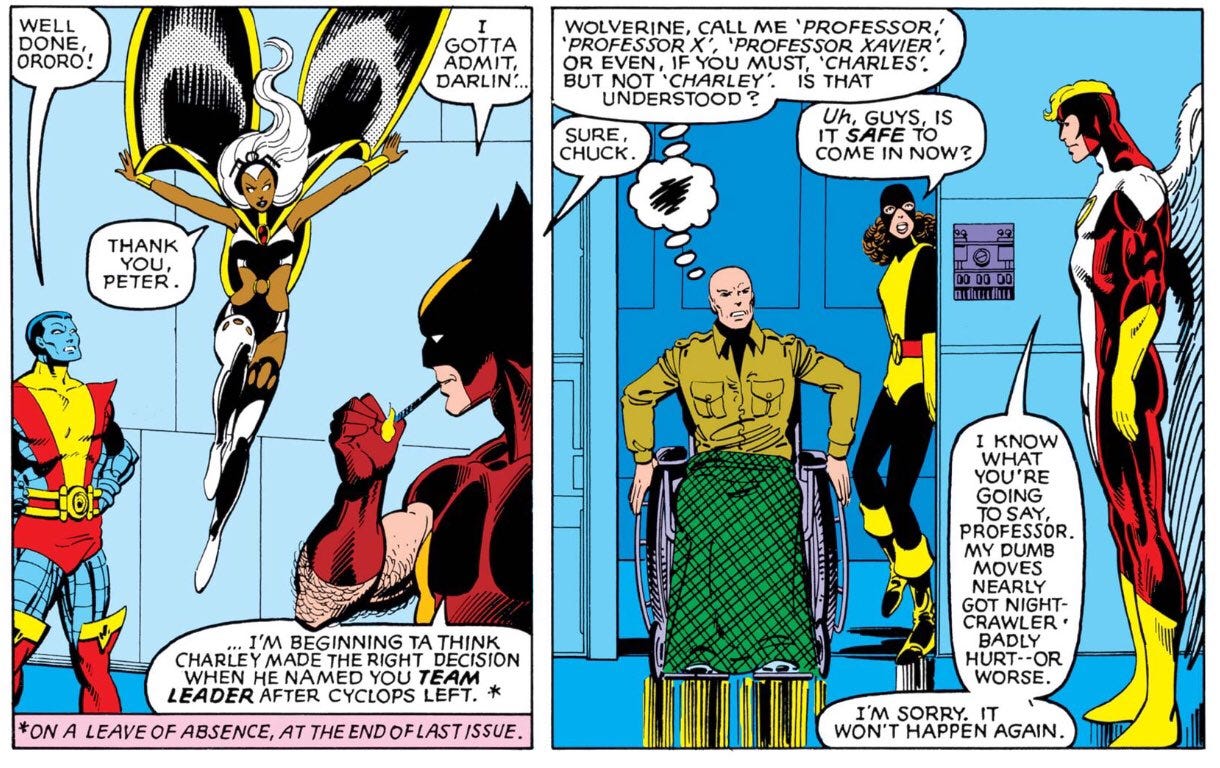 𝘾𝙅 ❤️𝘾𝙤𝙢𝙞𝙘𝙨 on X: "PROFESSOR X: “Wolverine, call me 'Professor,' 'Professor  X,' 'Professor Xavier,' or even, if you must, 'Charles.' But not 'Charley.'  Is that understood?” WOLVERINE: “Sure, Chuck.” from Uncanny X-Men #