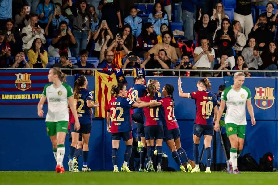 Feminino: Barcelona goleia Hammarby (9-0) na Liga dos Campeões, Bayern  vence em Turim (0-2) | Flashscore.pt