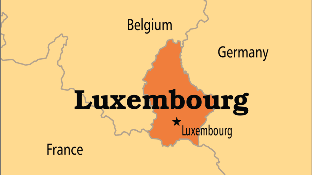 Location of Luxembourg Map
