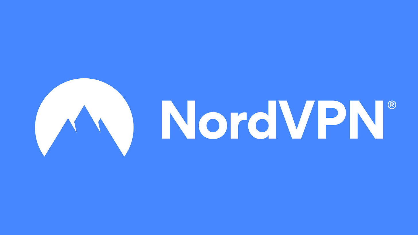 Nord VPN Logo on a blue background