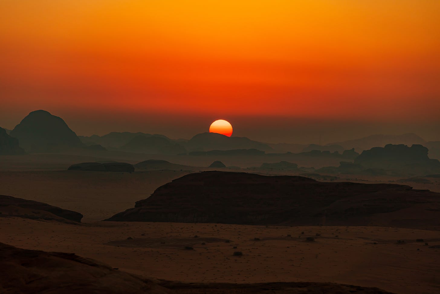 picture of sunset over the desert