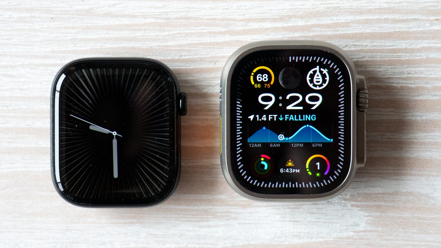 Apple Watch Series 10 vs Apple Watch Ultra 2 design