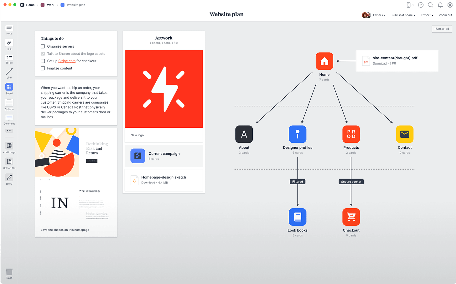 Milanote - the tool for organizing creative projects