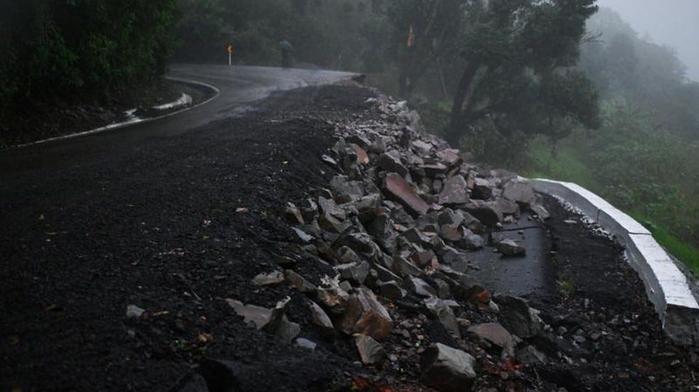 Deslizamento na serra gaúcha 