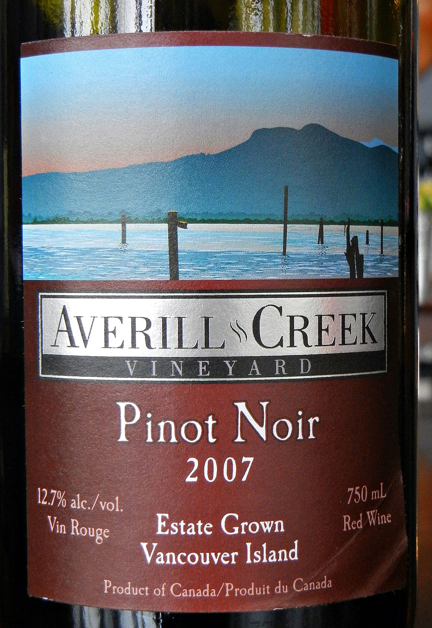 Averill Creek Pinot Noir 2007 Label - BC Pinot Noir Tasting Review 24