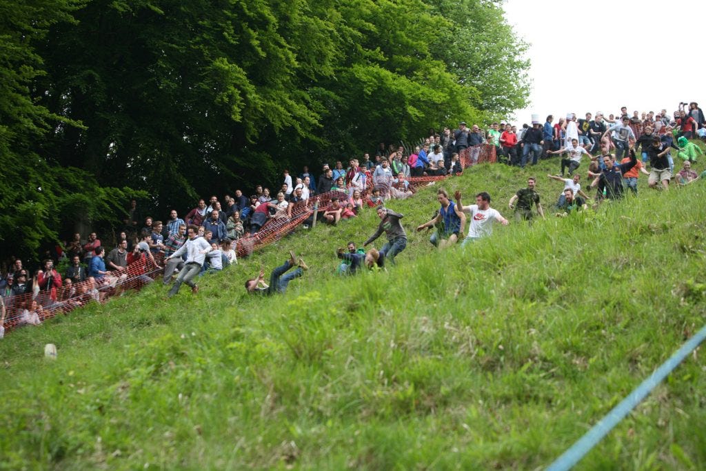 Cheese Rolling one of the unusual traditions from Gloucester