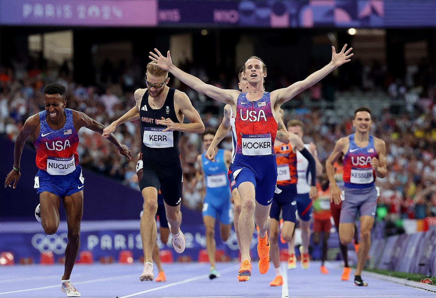 Cole Hocker's Family Emotionally Reacts to 1500m Win (VIDEO) | NBC Insider