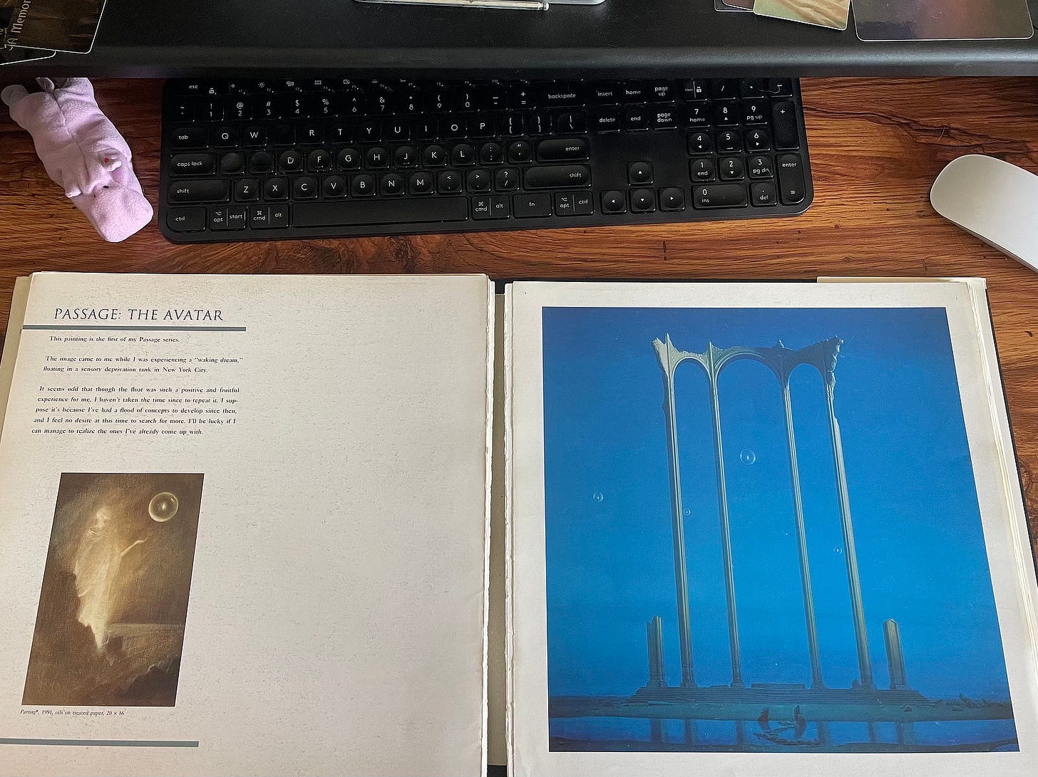 My original copy of THE ART OF MICHAEL WHELAN. The pages are neatly separated from the binding so I could scan them cleanly.