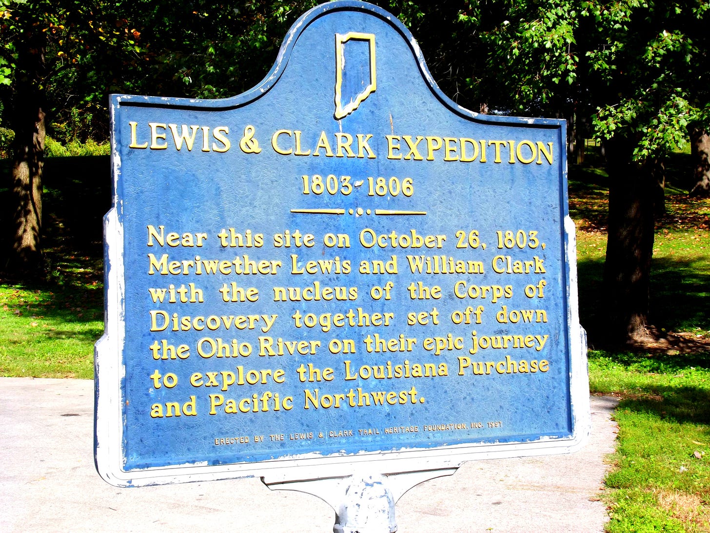 Lewis and Clark Expedition Historical Marker in Clarksville, Indiana - Falls of the Ohio State Park