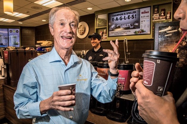 Dick Wood, Wawa’s last family CEO and current chairman, at a store re-opening in Media, Pennsylvania. Wood made gutsy moves in the ’90s that ensured Wawa’s survival–and its success.