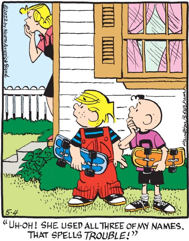 Dennis the Menace – Another Blog, Meanwhile