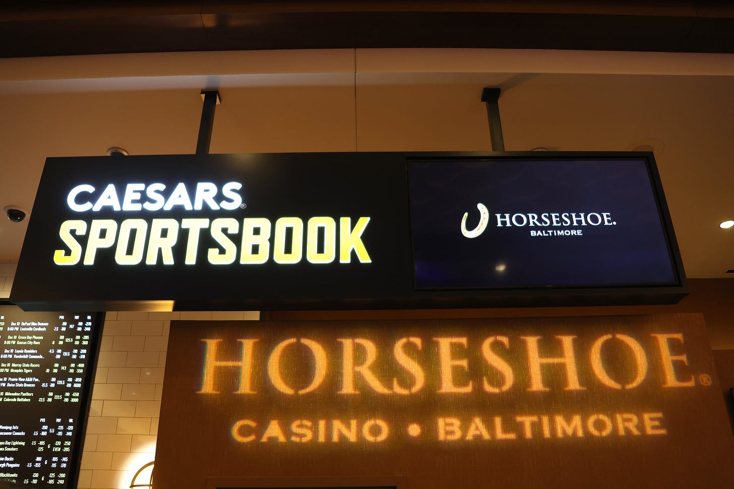 Caesars sportsbook sign