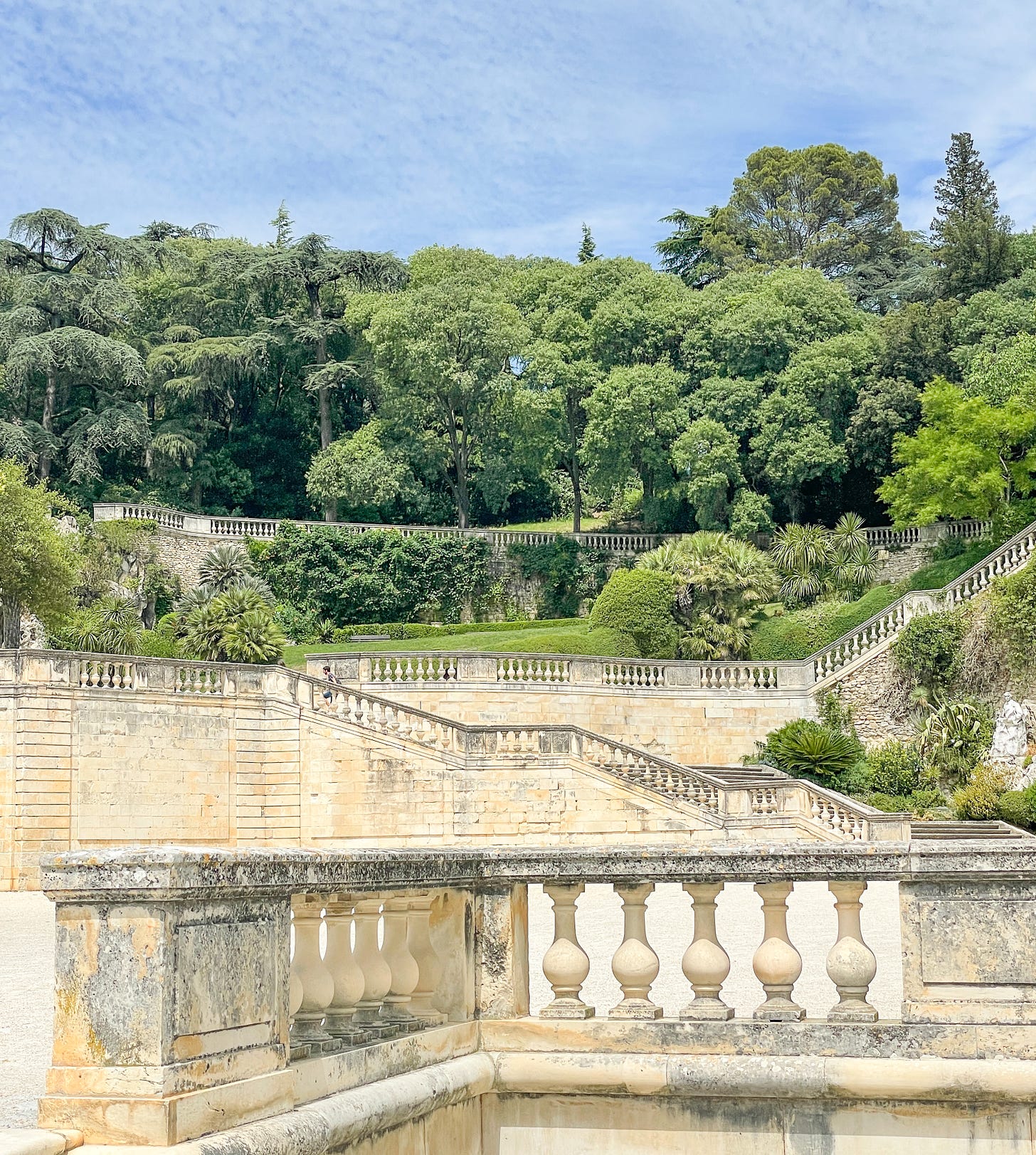 Jardin de la Fontaine in Nimes, France.