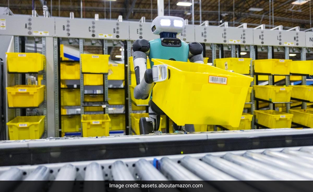 Amazon Launches Humanoid Robots At Warehouses, Denies Fears Of Employee  Displacement