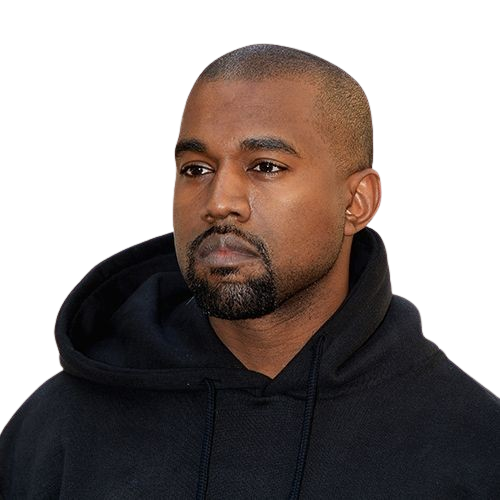 Image of Kanye West, renowned musician and entrepreneur, known for his outspoken support of Trump.