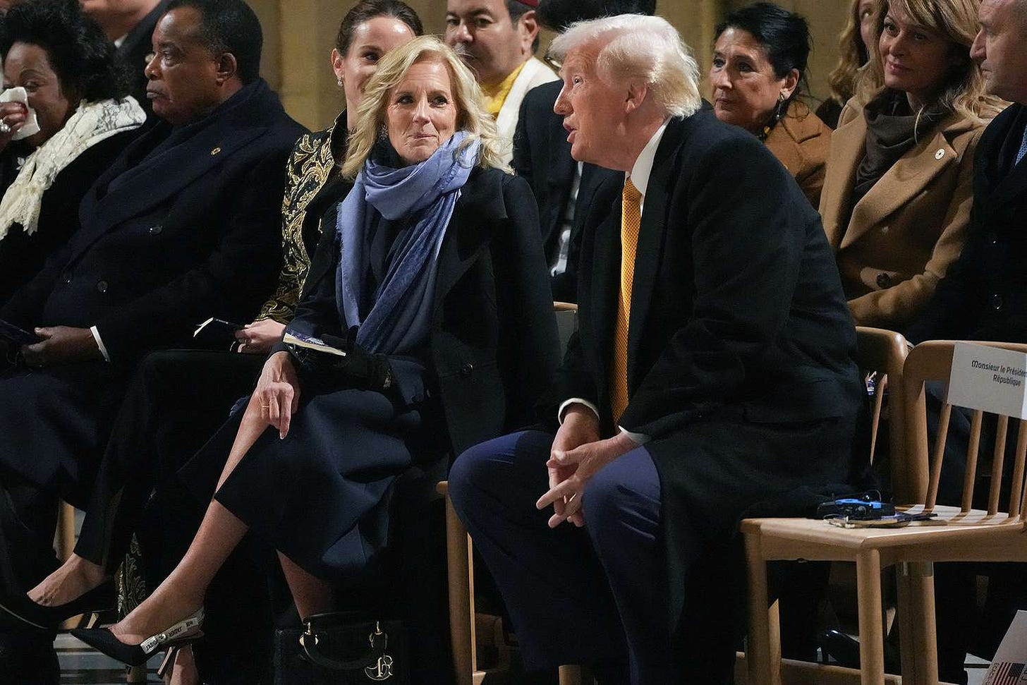 Donald Trump, Jill Biden Attend Notre Dame Reopening in Paris