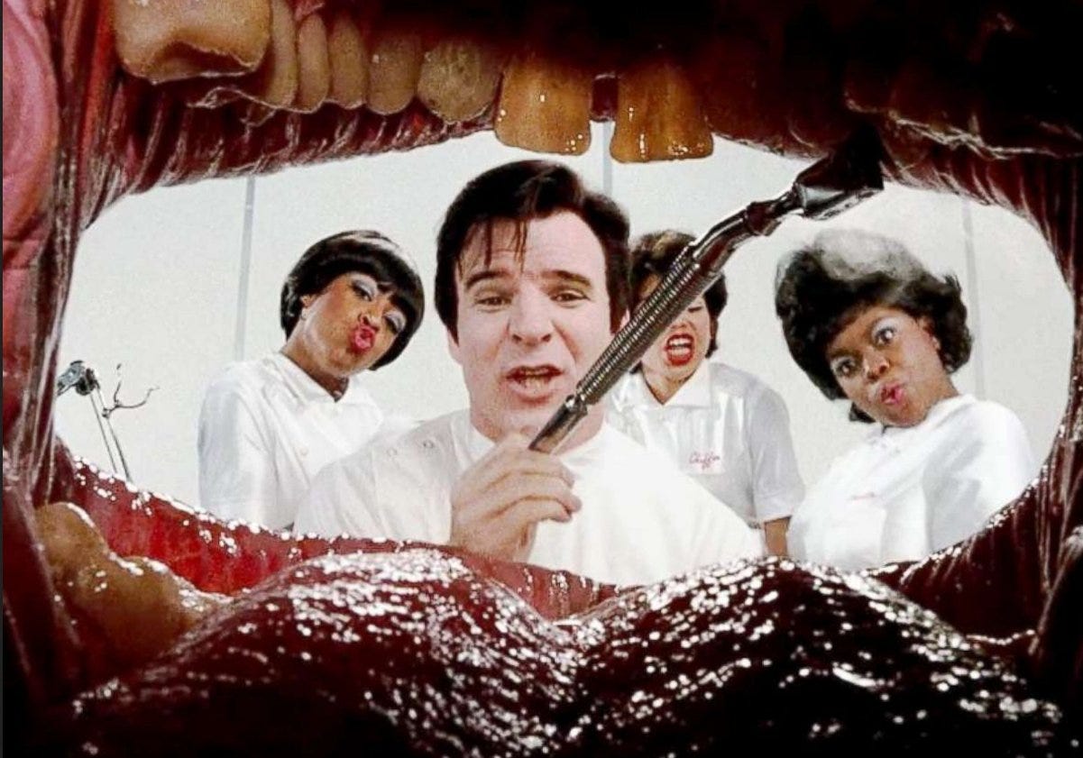 East Hill Family Dentistry on X: "Did you know? Steve Martin, has played a  dentist, in more than one film. Martin played Dr. Orin Scrivello in Little  Shop of Horrors and Dr.