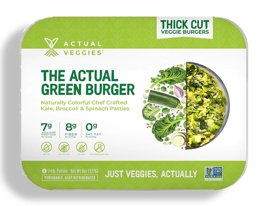 Actual Veggies Green Burger