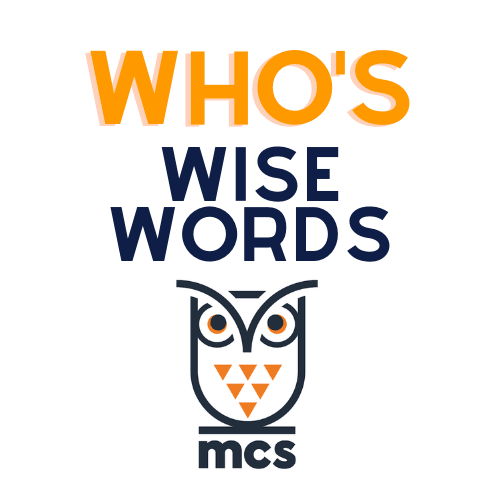 MCS who's wise words logo