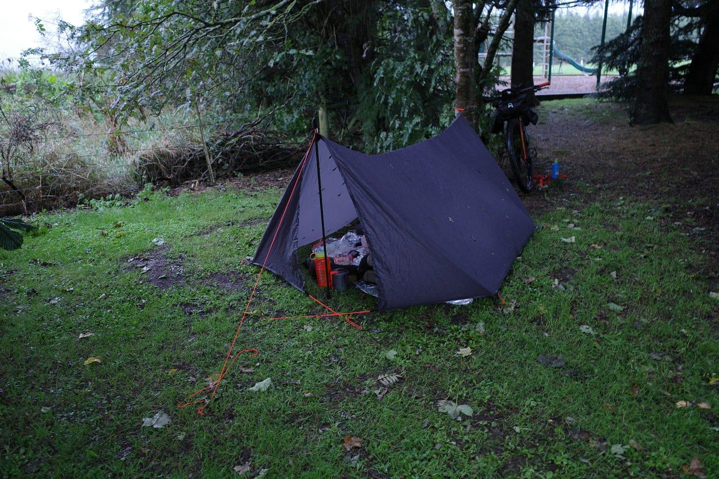 Robbie's bivy and tarp camping setup