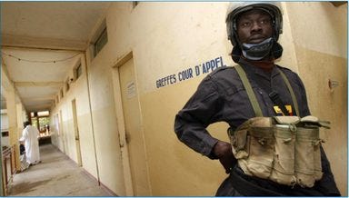 Les couloirs d'un tribunal au Tchad Les couloirs d'un tribunal au Tchad