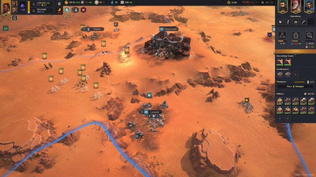 Screenshot from Dune: Spice Wars