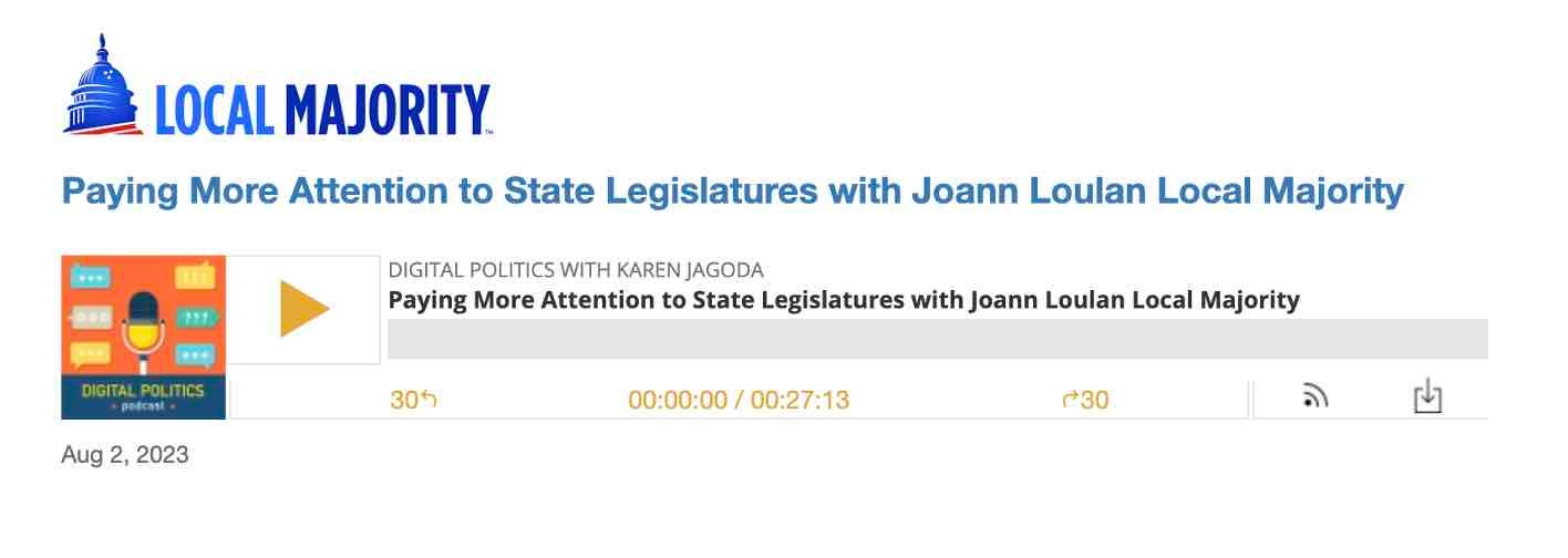 Listen to the Local Majority podcast with Joann Loulan