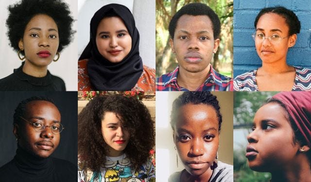 Photos of eight African men and women on the Brunel shortlist