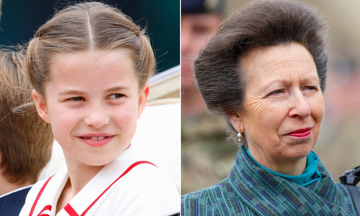 Composite image of Princess Charlotte and Princess Anne