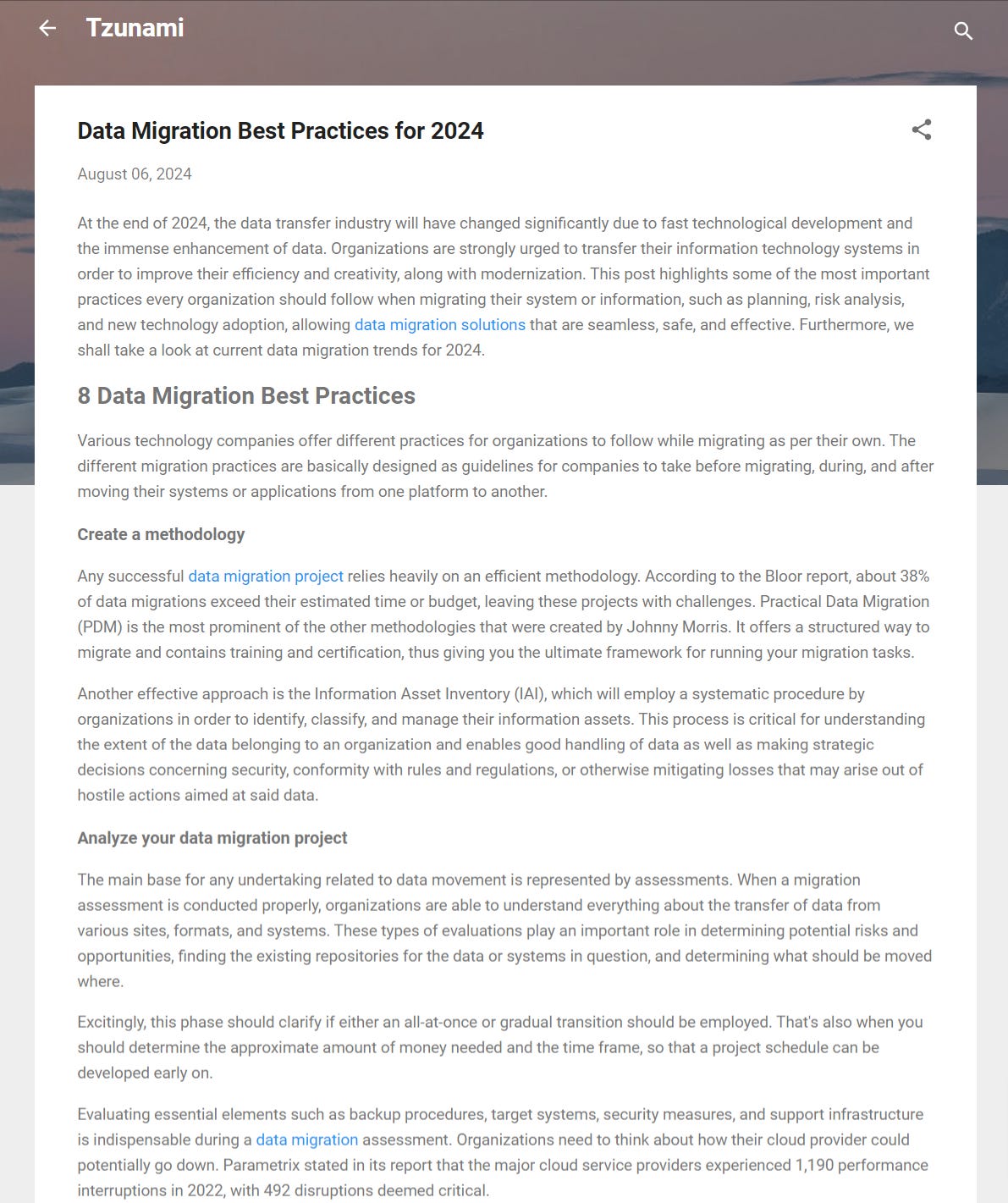 Data Migration Best Practices for 2024 - Tzunami’s Substack