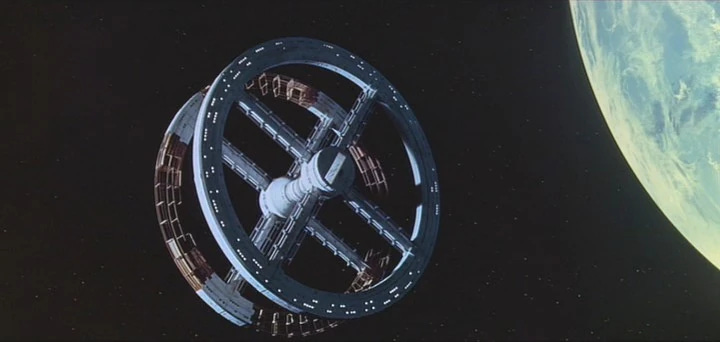 space station v as depicted in Kubrik and Clarke's film 2001 a Space Odyssey