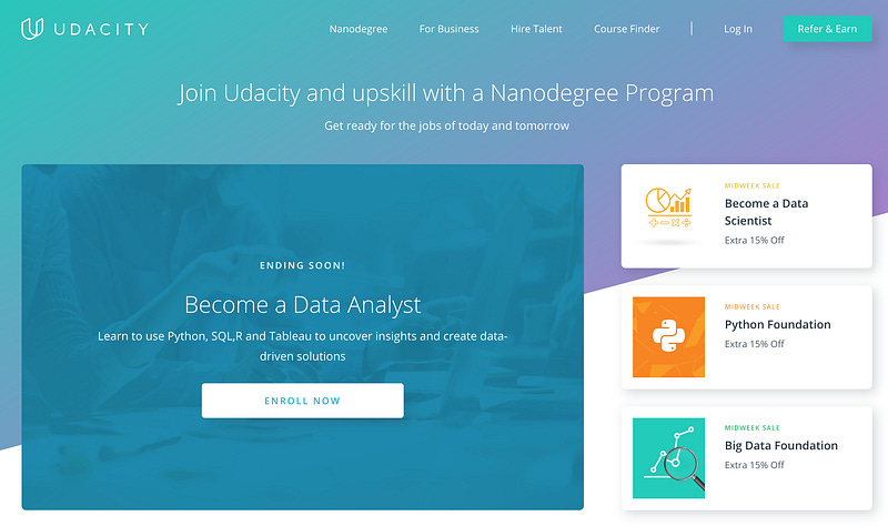 Learn programming through Udacity