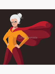 Super grandmother older woman looking strong." Art Board Print for Sale by  shelma1 | Redbubble