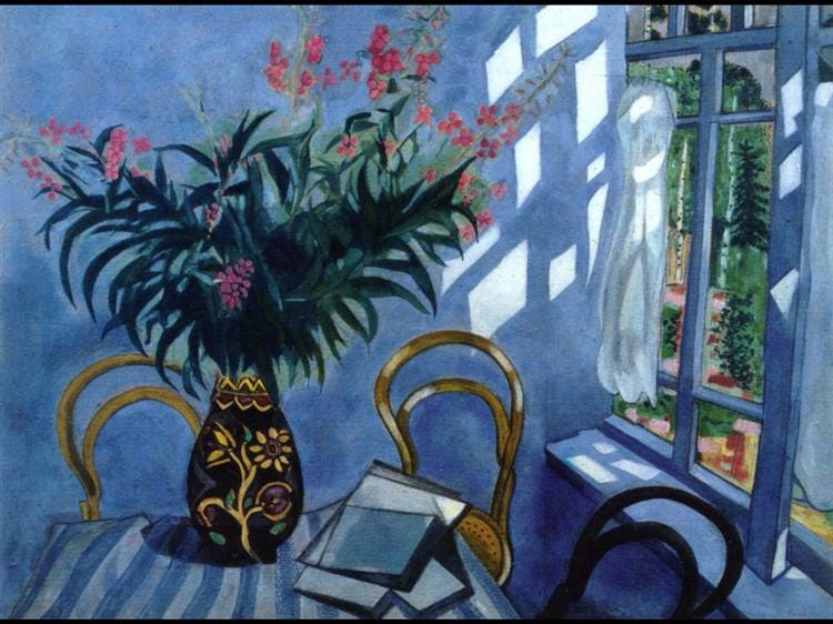 Interior with Flowers, 1918 - Marc Chagall